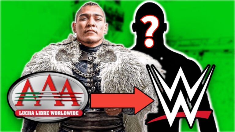 AAA and WWE logos with El Hijo del Vikingo