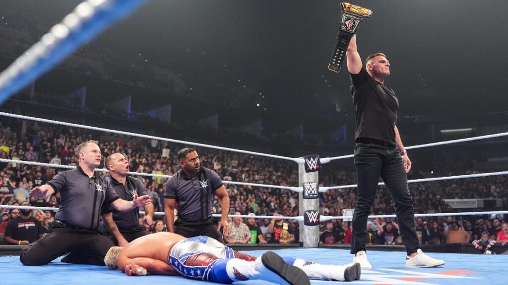 Gunther and Cody Rhodes on WWE SmackDown