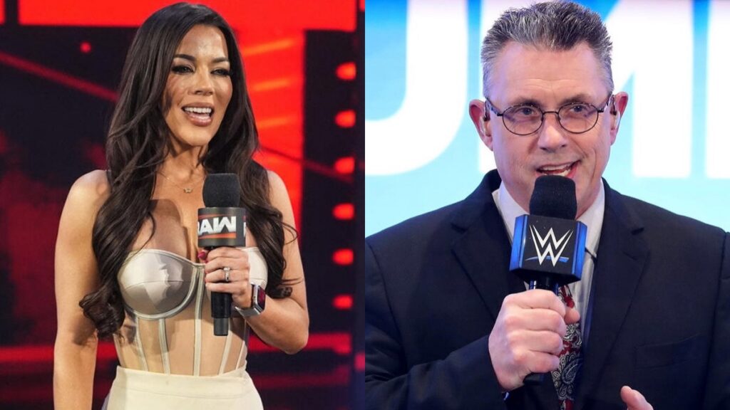 WWE's Jackie Redmond and Michael Cole