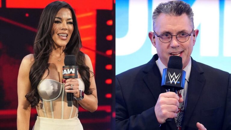 WWE's Jackie Redmond and Michael Cole