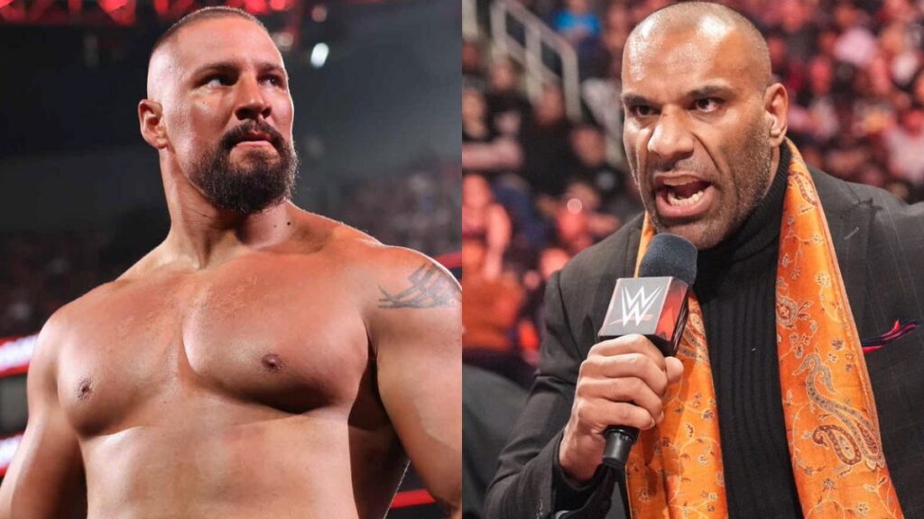 Former WWE star Raj Dhesi (Jinder Mahal) next to Bron Breakker