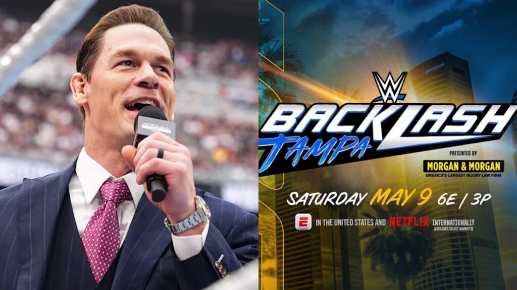 John Cena and WWE Backlash logo