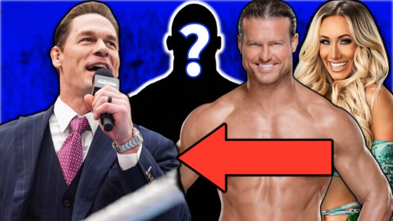 WWE's John Cena with Dolph Ziggler and Carmella