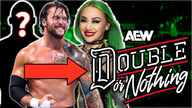 AEW Double or Nothing logo with Shotzi Blackheart and Killer Kross