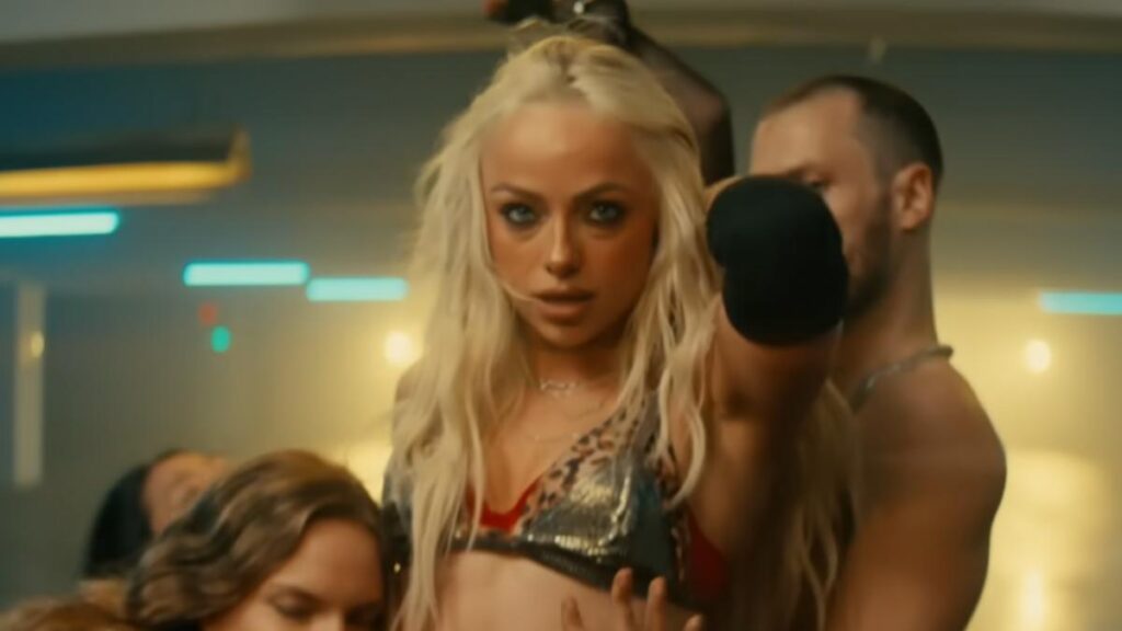 WWE star Liv Morgan during her Trouble music video