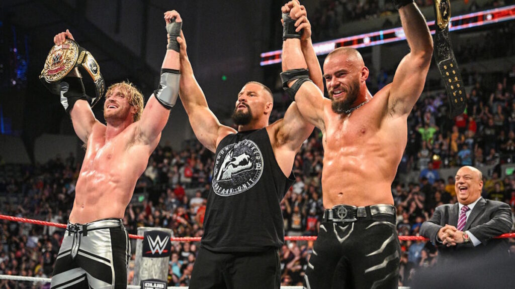 WWE's The Vision (Logan Paul, Austin Theory, Bron Breakker & Paul Heyman)