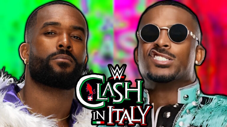 WWE Clash in Italy 2026 logo and Montez Ford