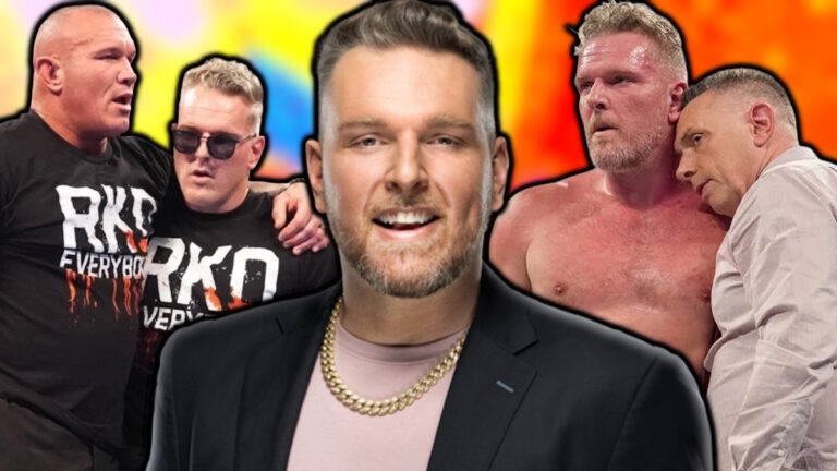 WWE stars Pat McAfee, Randy Orton and Michael Cole