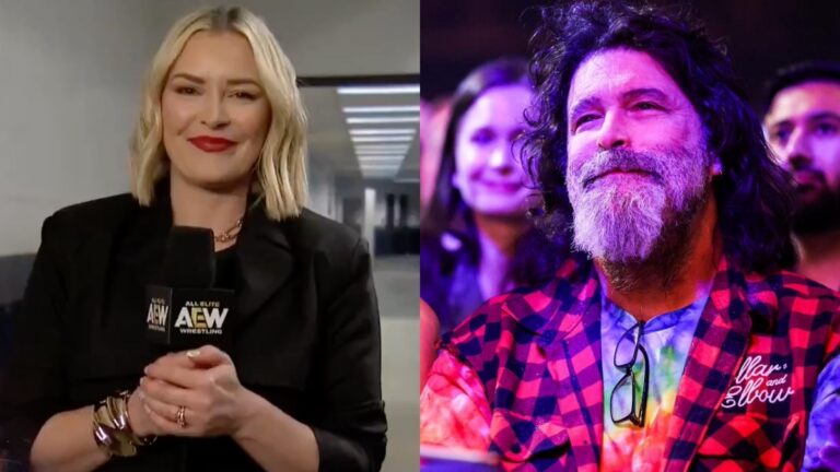 AEW's Renee Paquette and Mick Foley