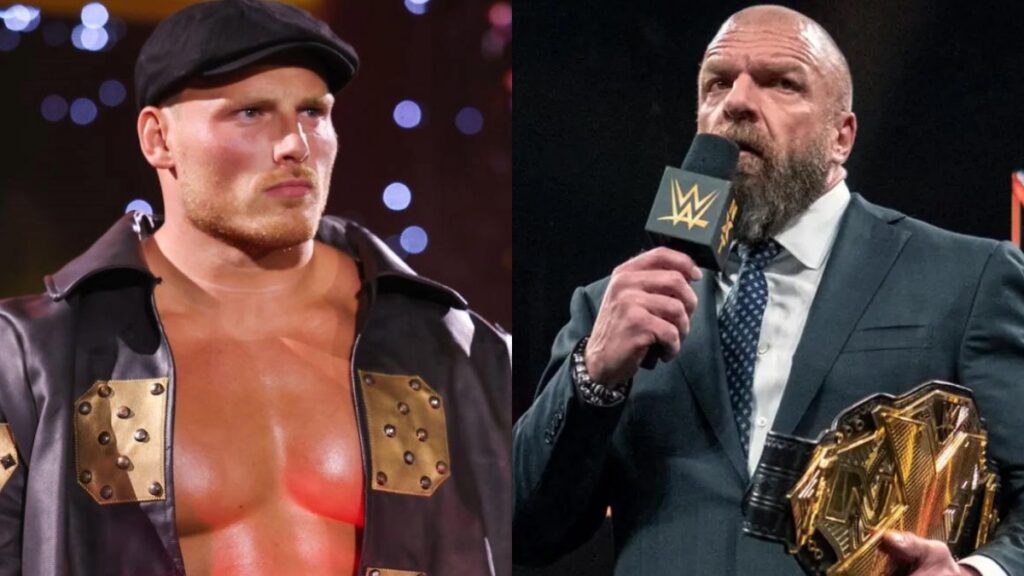 Former WWE star Ridge Holland alongside Triple H in NXT