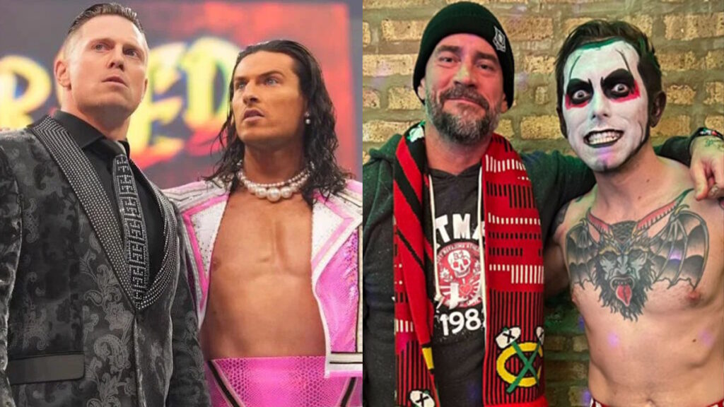 WWE stars The Miz, Kit Wilson, CM Punk and Danhausen