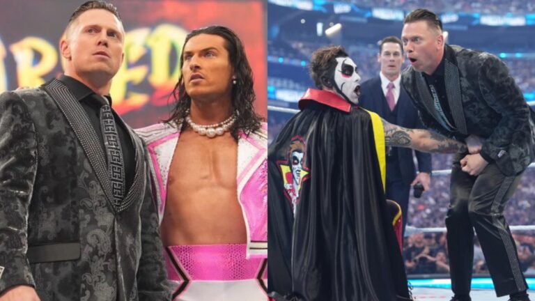 Danhausen, The Miz, Kit Wilson and John Cena at WWE WrestleMania 42