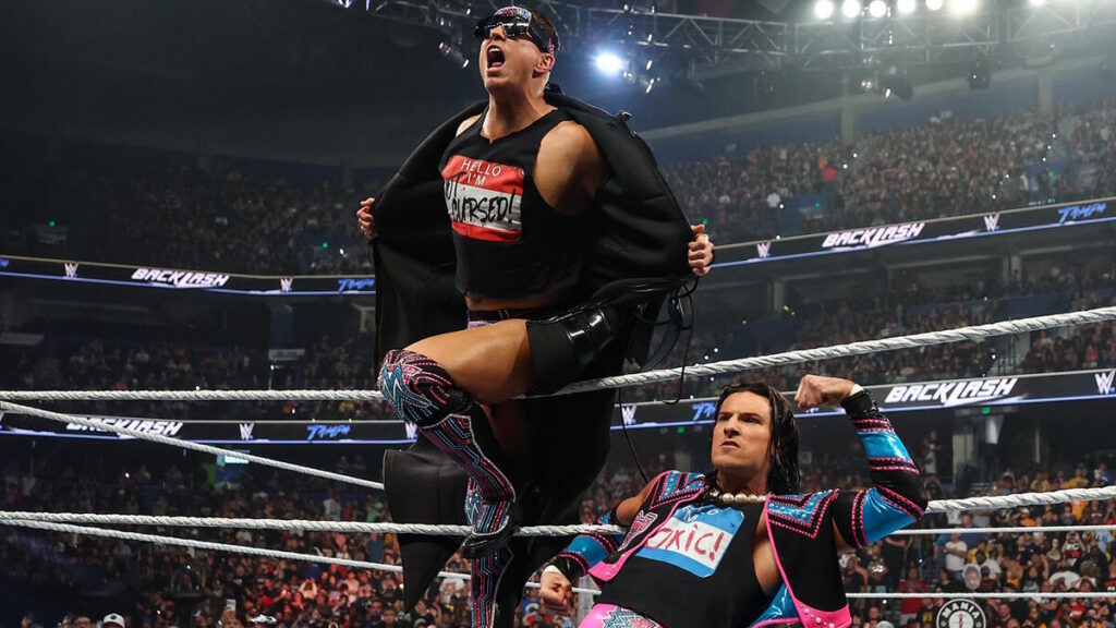 The Miz and Kit Wilson at WWE Backlash