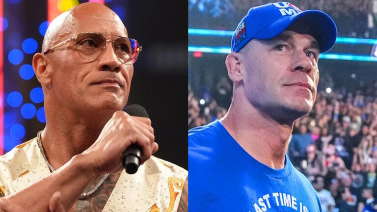 WWE legends The Rock and John Cena