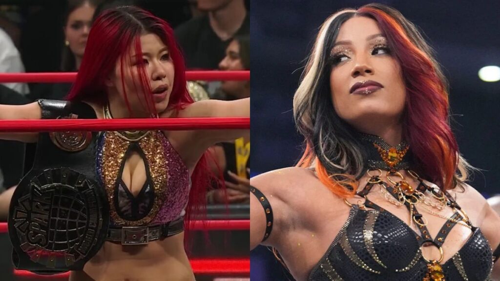 Hazuki on AEW Collision next to Mercedes Mone
