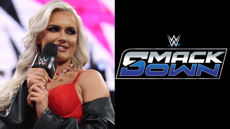 Blake Monroe and WWE SmackDown logo