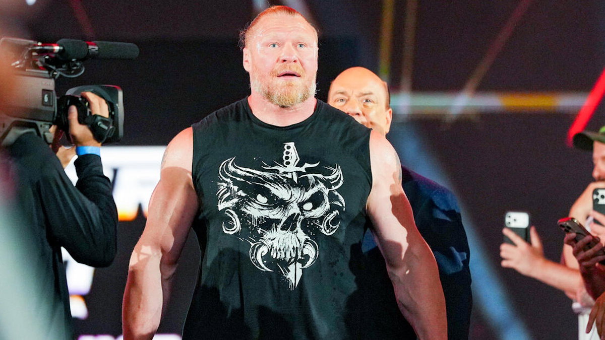 WWE star Brock Lesnar with Paul Heyman