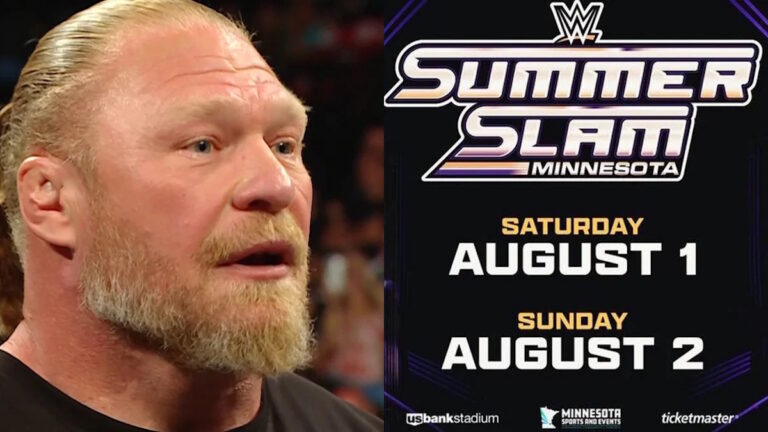 Brock Lesnar and WWE SummerSlam logo