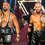 The Vision's Bron Breakker and Austin Theory as WWE World Tag Team Champions