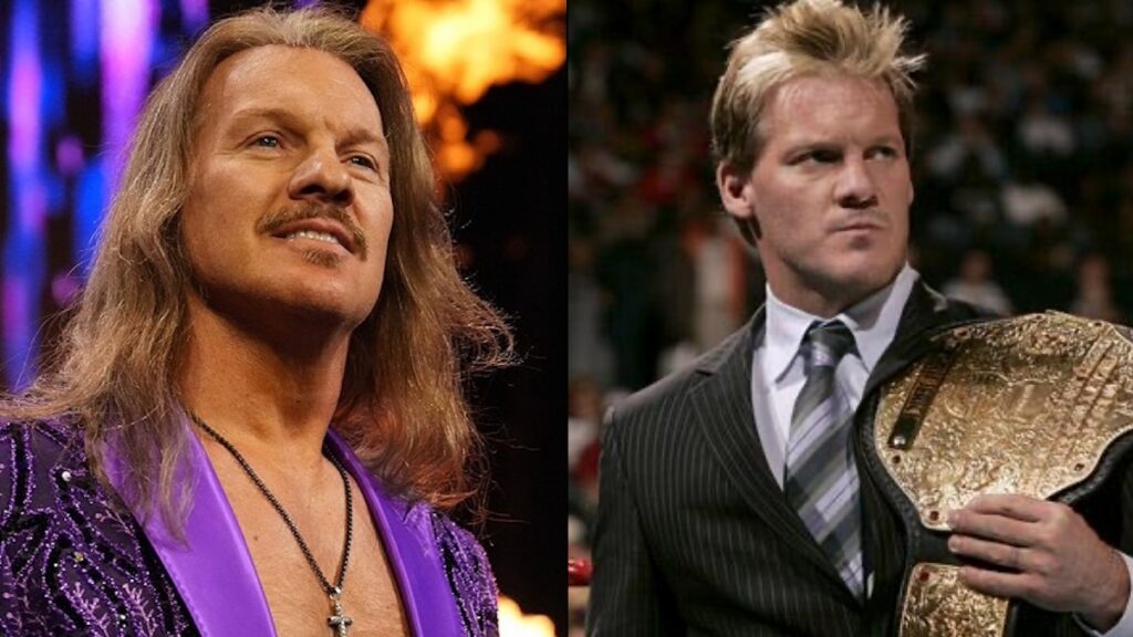 AEW's Chris Jericho alongside his 2008 WWE heel persona