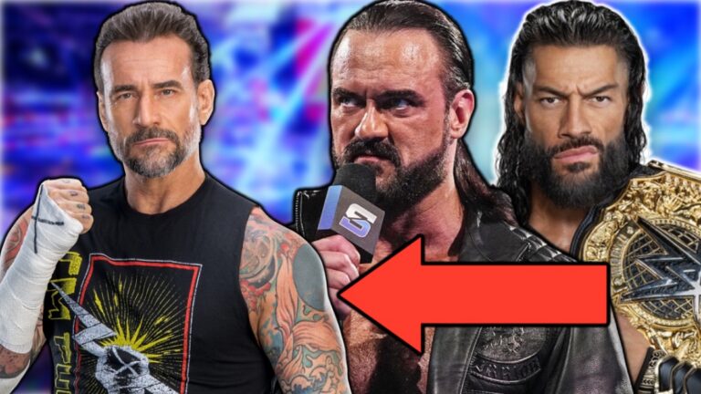 WWE's CM Punk, Roman Reigns and Drew McIntyre