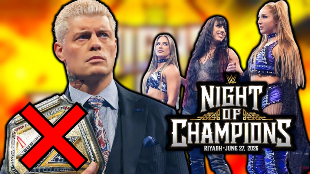 WWE Night of Champions logo, Cody Rhodes and Fatal Influence