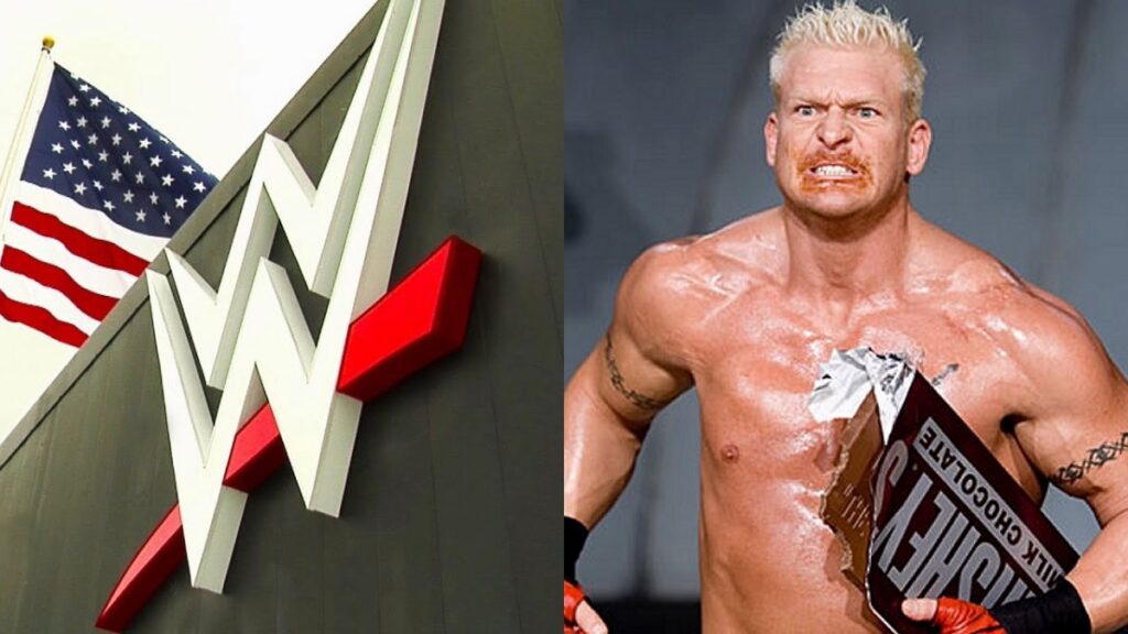 WWE logo and Heidenreich
