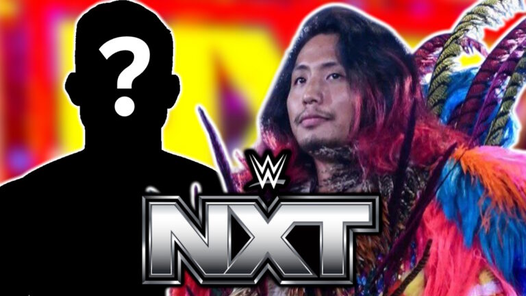 WWE NXT logo and Hiromu Takahashi