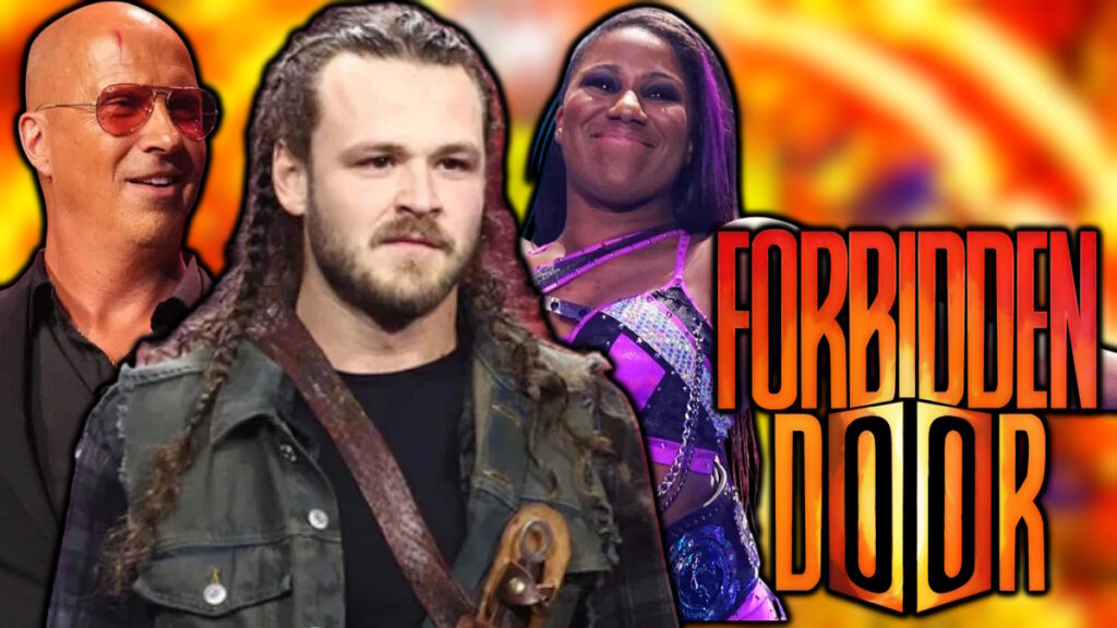 AEW Forbidden Door logo, Jack Perry, Don Callis and Athena