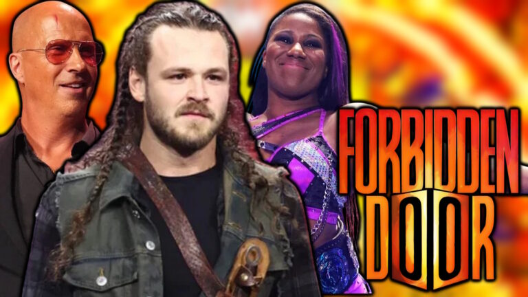 AEW Forbidden Door logo, Jack Perry, Don Callis and Athena