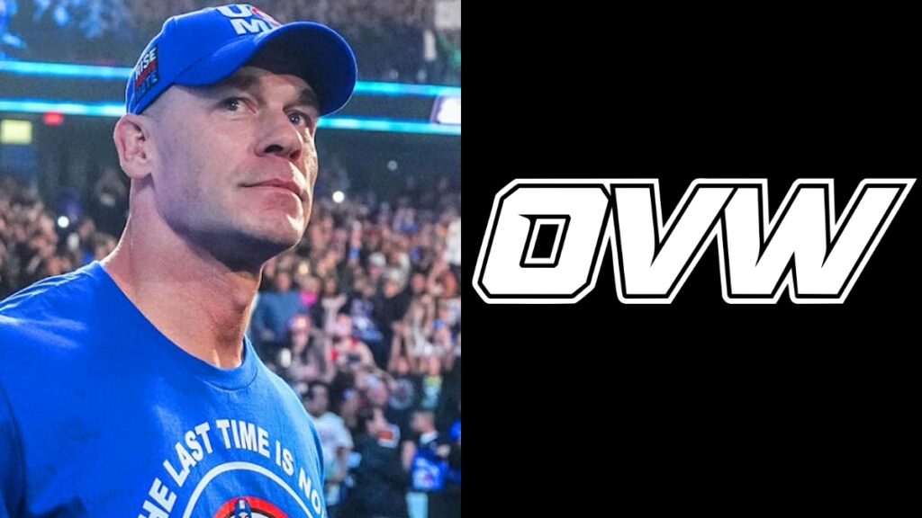 WWE's John Cena alongside the Ohio Valley Wrestling logo