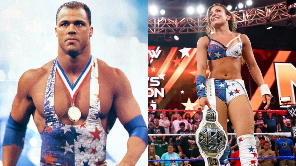 WWE Hall of Famer Kurt Angle & NXT star Kendal Grey