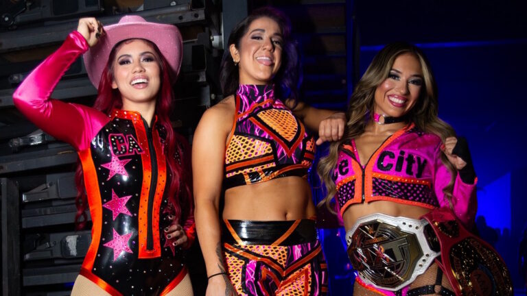 WWE stars Bayley, La Catalina and Lola Vice