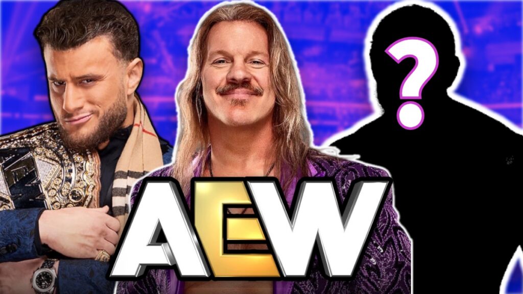 AEW logo with MJF and Chris Jericho