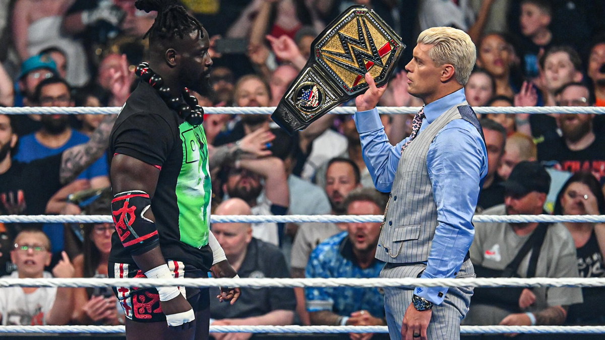 WWE stars Oba Femi and Cody Rhodes