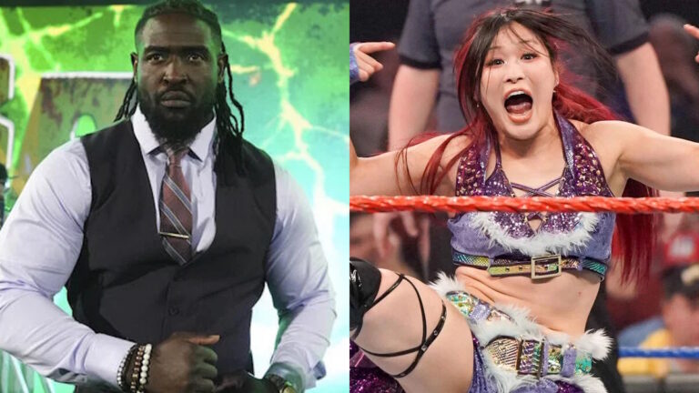 WWE stars Oba Femi and IYO SKY