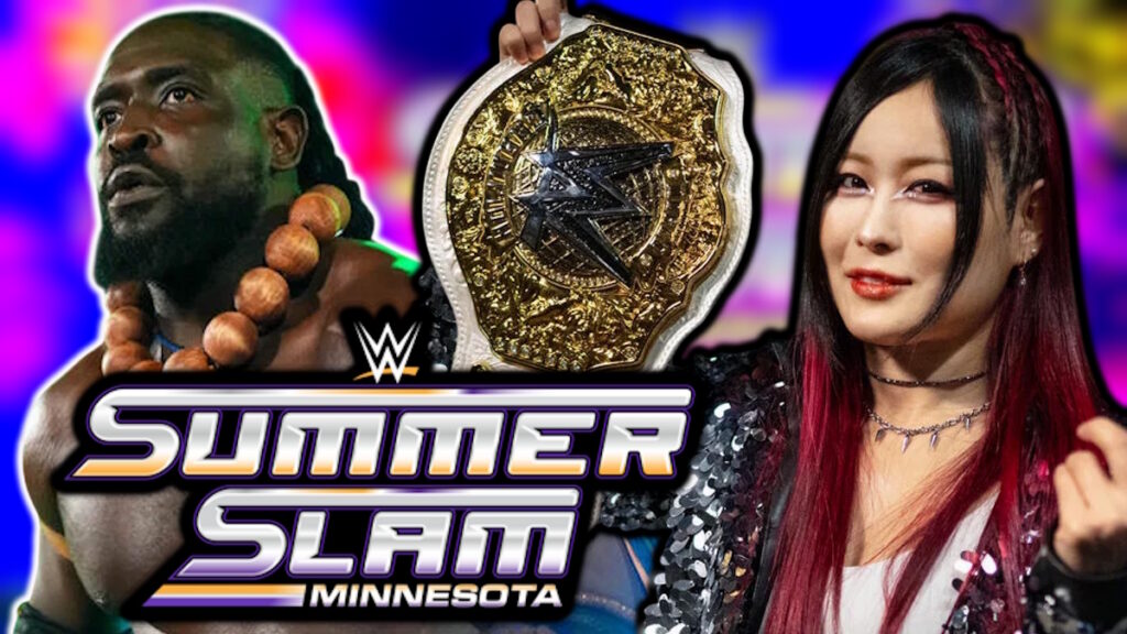 WWE SummerSlam logo, Oba Femi and IYO SKY