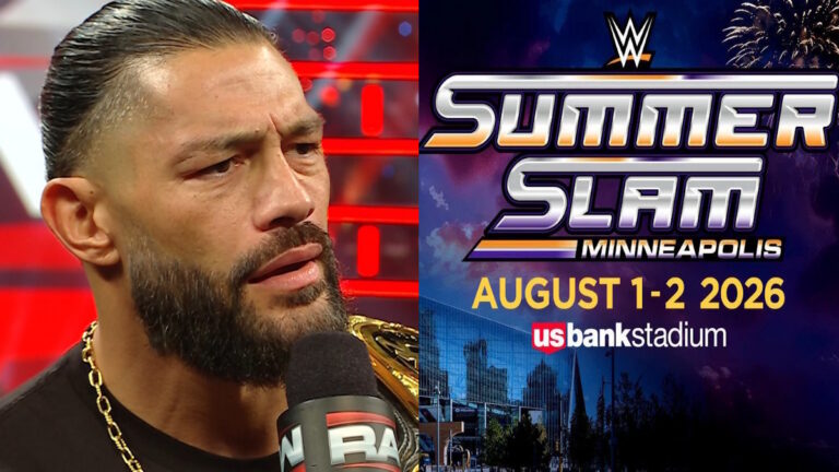Roman Reigns and WWE SummerSlam logo