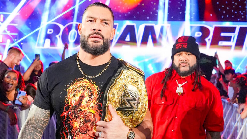 WWE World Heavyweight Champion Roman Reigns and Jacob Fatu