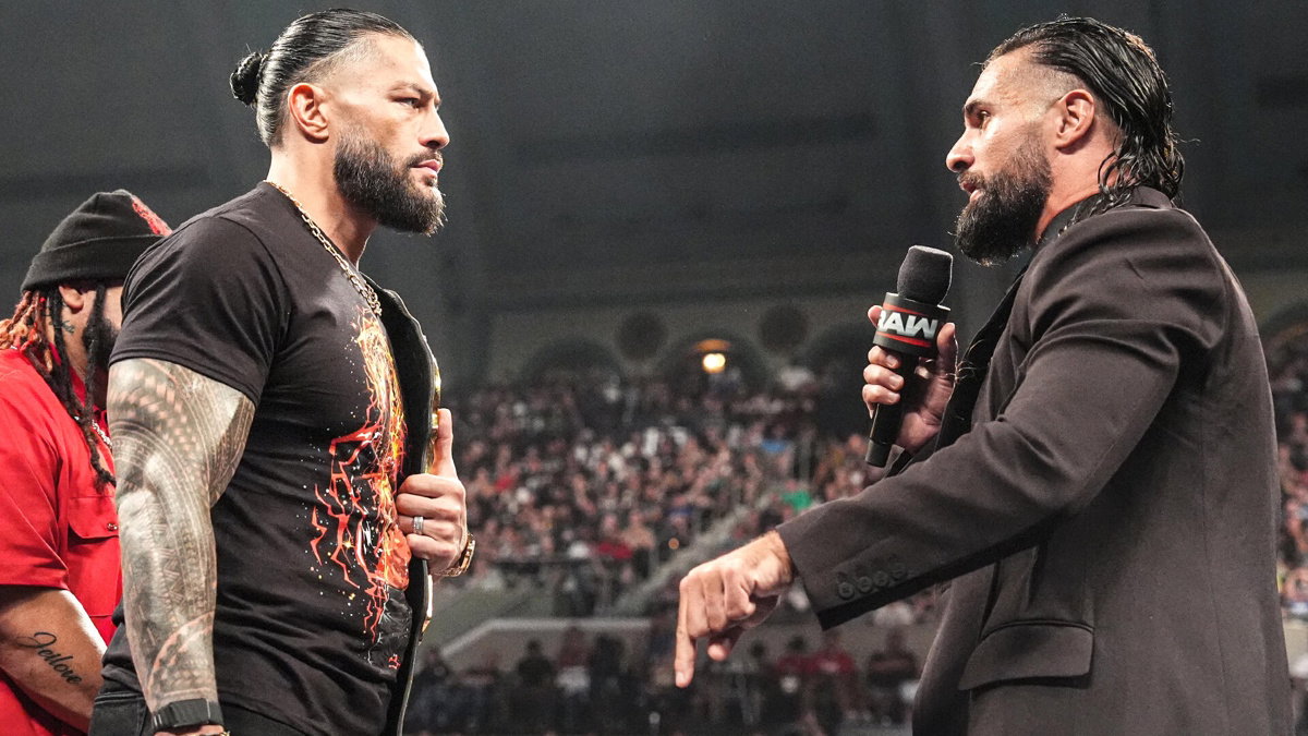 WWE stars Seth Rollins and Roman Reigns