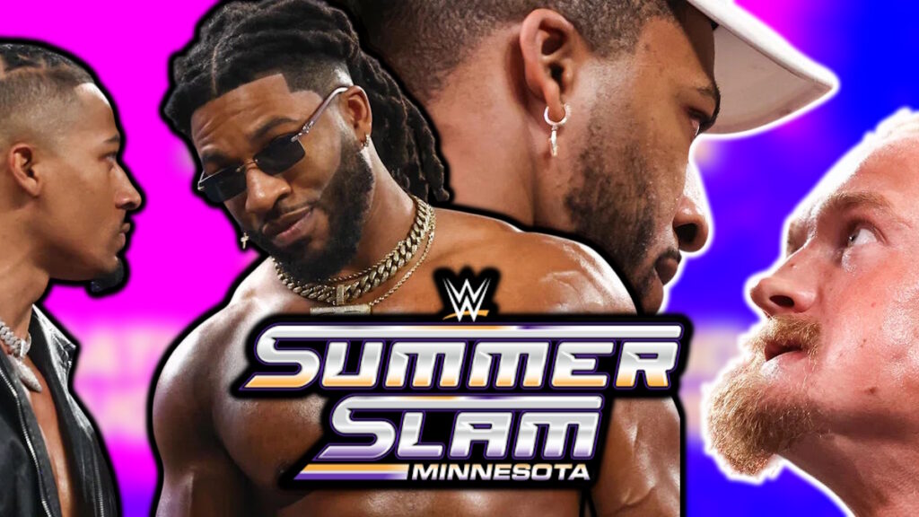 WWE SummerSlam logo, Trick Williams and Ilja Dragunov