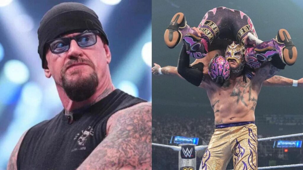 The Undertaker, Rey Fenix and Axiom in WWE AAA