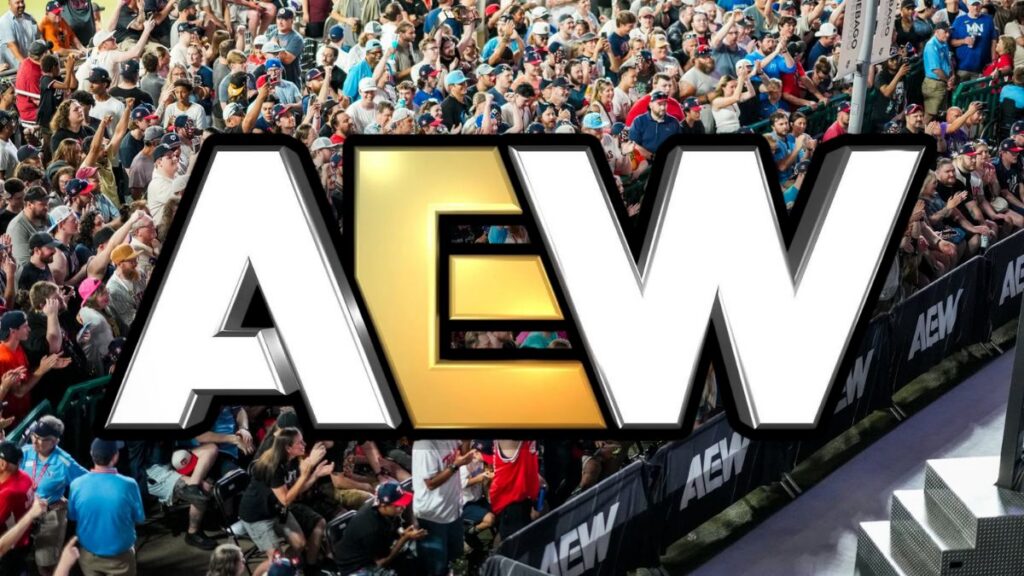AEW logo over the fans