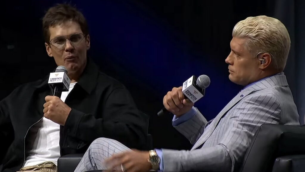Tom Brady with Cody Rhodes on What Do You Wanna Talk About?