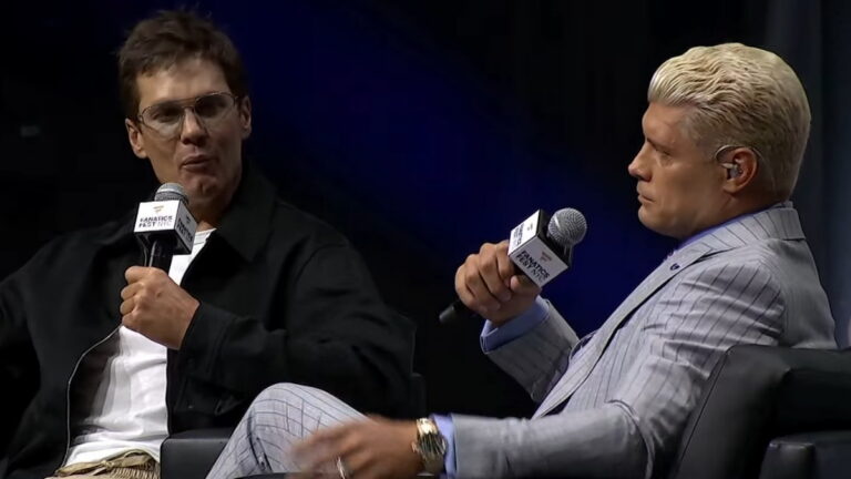Tom Brady with Cody Rhodes on What Do You Wanna Talk About?