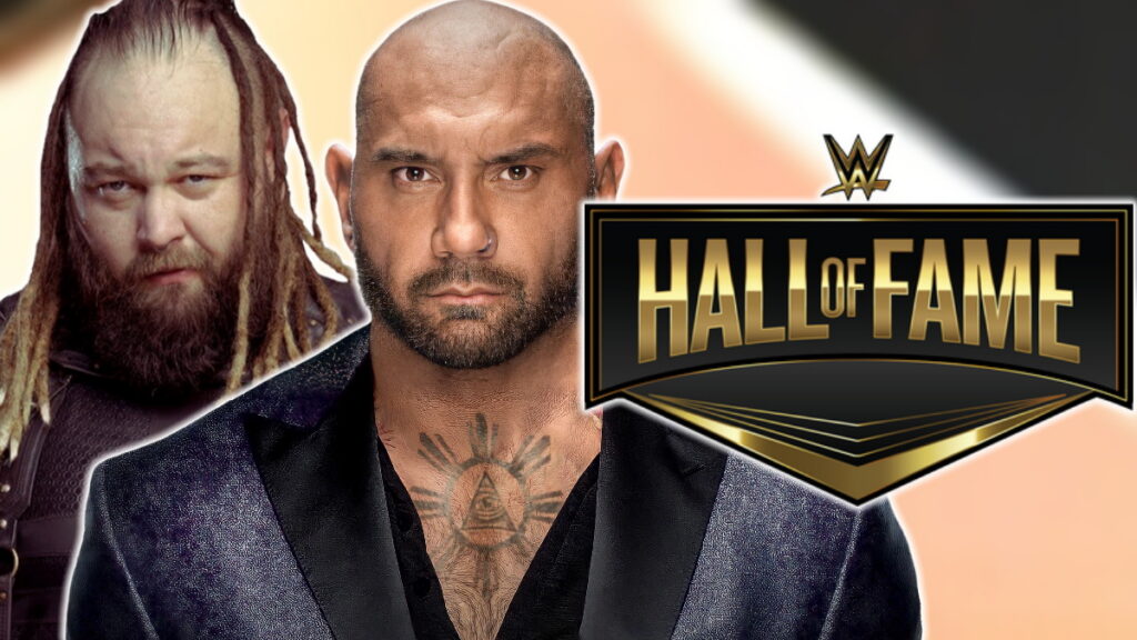 WWE Hall of Fame logo with Batista and Bray Wyatt