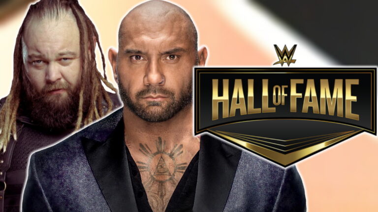 WWE Hall of Fame logo with Batista and Bray Wyatt