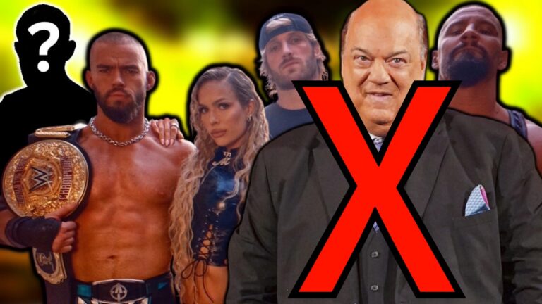 The Vision's Austin Theory, Maxxine Dupri, Logan Paul and Bron Breakker with Paul Heyman