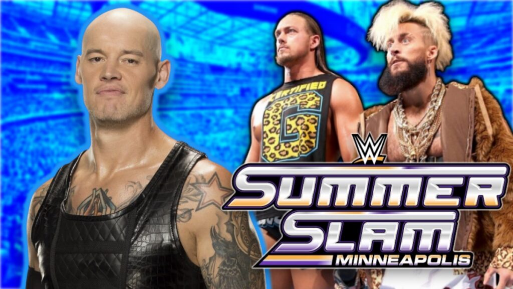 WWE SummerSlam 2026 logo with Baron Corbin, Enzo Amore and Big Cass