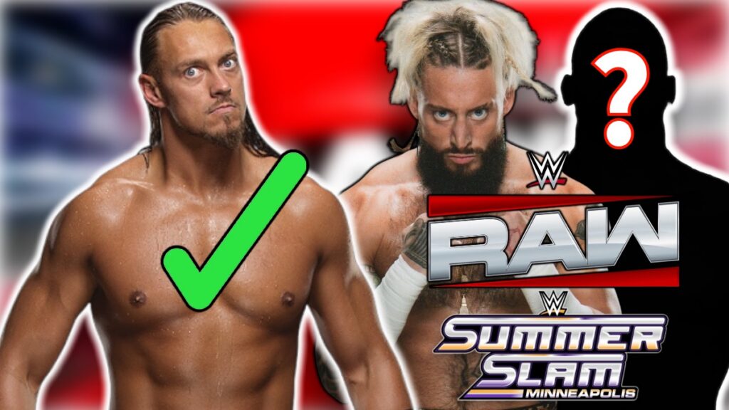 WWE Raw and SummerSlam logos with Big Cass and Enzo Amore